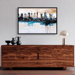 Framed 24 x 36 - Buildings on the horizon