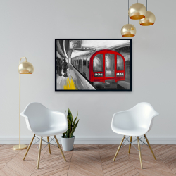 Framed 24 x 36 - Waiting subway