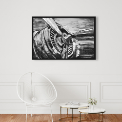 Framed 24 x 36 - Vintage airplane propeller