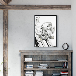 Encadré 24 x 36 - Lumière d'une moto