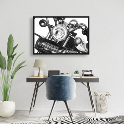 Framed 24 x 36 - Realistic motorcycle