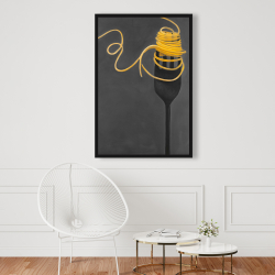 Framed 24 x 36 - Spaghetti pasta around a fork