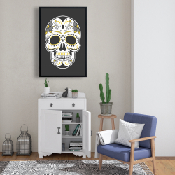 Framed 24 x 36 - Mexican sugar skull art