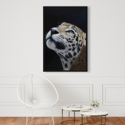 Framed 24 x 36 - Realistic leopard face