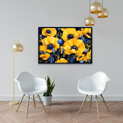 Encadré 24 x 36 - Jaune et bleu
