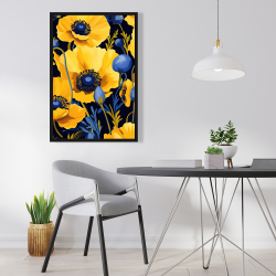 Encadré 24 x 36 - Jaune et bleu