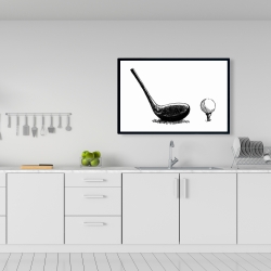 Encadré 24 x 36 - Illustration d'un club de golf nb