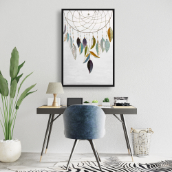 Encadré 24 x 36 - Attrapeur de rêves avec plumes