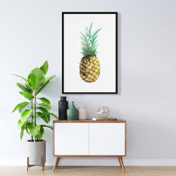 Encadré 24 x 36 - Ananas à l'aquarelle