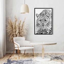 Framed 24 x 36 - Leopard ready to attack