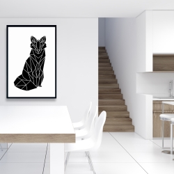 Framed 24 x 36 - Geometric fox