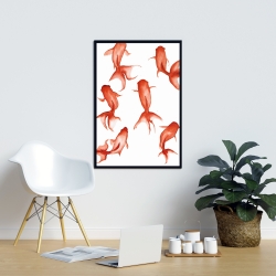 Encadré 24 x 36 - Petits poissons rouge