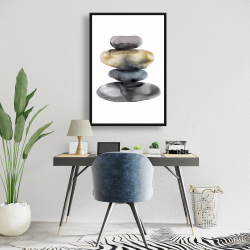 Framed 24 x 36 - Hot stones