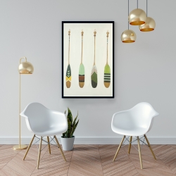 Framed 24 x 36 - Colorful nautical oars