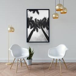 Framed 24 x 36 - Monochrome palm trees