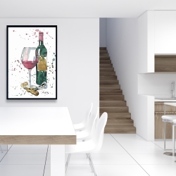Encadré 24 x 36 - Bouteille de vin rouge