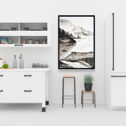 Framed 24 x 36 - Peaceful landscape