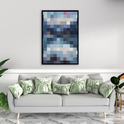 Encadré 24 x 36 - Paysage montagneux pixelisé