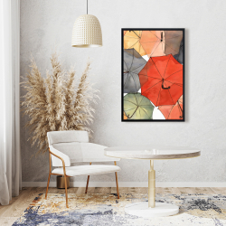 Framed 24 x 36 - The umbrellas of petit champlain