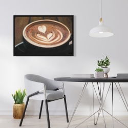 Framed 24 x 36 - Artistic cappuccino