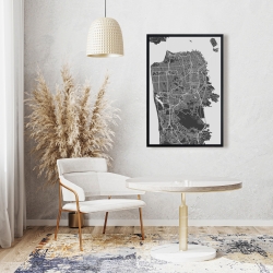 Framed 24 x 36 - San francisco city plan