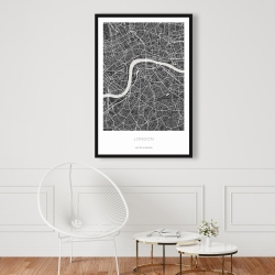 Framed 24 x 36 - Graphic map of london