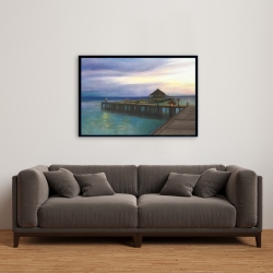 Framed 24 x 36 - Boardwalk with sunset