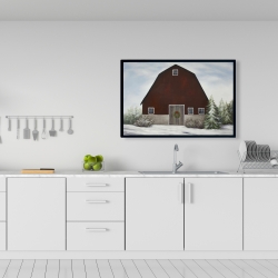 Encadré 24 x 36 - C'est l'hiver à la ferme