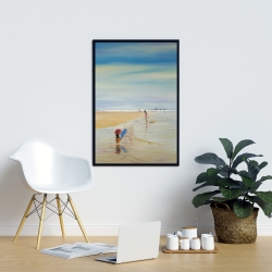 Framed 24 x 36 - Children at the beach