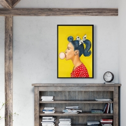 Encadré 24 x 36 - Femme rétro avec queue de cheval