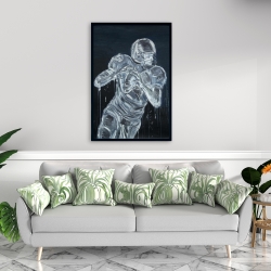 Framed 24 x 36 - Football player