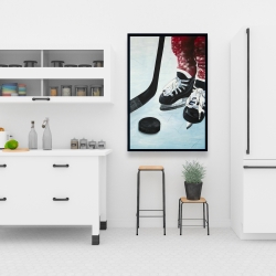 Framed 24 x 36 - Young hockey player