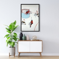 Framed 24 x 36 - Eventful hockey game