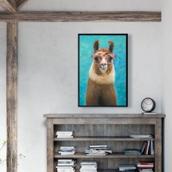 Framed 24 x 36 - Lovable llama