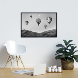 Framed 24 x 36 - Air balloon landscape