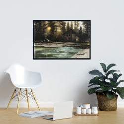Encadré 24 x 36 - Cabane dans le bois