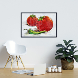 Framed 24 x 36 - Tomatoes with jalapeño