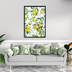 Framed 24 x 36 - Lemon pattern
