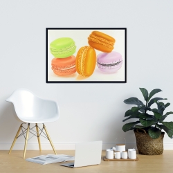 Framed 24 x 36 - Small bites of macaroons