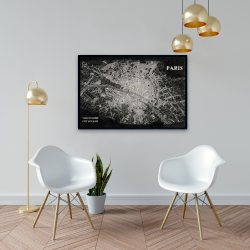 Framed 24 x 36 - Airplane satellite view