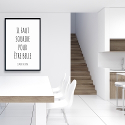 Framed 24 x 36 - You must smile to be beautiful