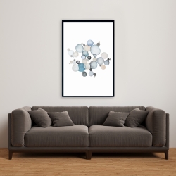 Framed 24 x 36 - Round pebbles