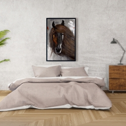 Encadré 24 x 36 - Fier cheval brun