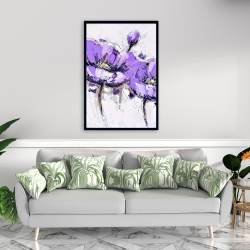 Encadré 24 x 36 - Fleurs anémone mauves