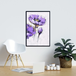 Encadré 24 x 36 - Anémones mauves