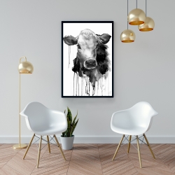 Framed 24 x 36 - Jersey cow