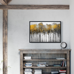 Encadré 24 x 36 - Forêt abstraite jaune