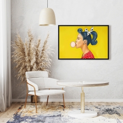 Encadré 24 x 36 - Femme rétro avec queue de cheval