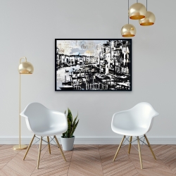 Framed 24 x 36 - Abstract venise port