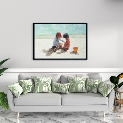 Encadré 24 x 36 - Fillettes à la plage